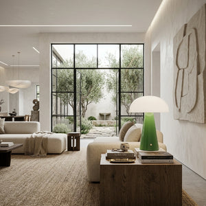   Hand-Painted Semi-Dome Table Lamp | Oroa.com