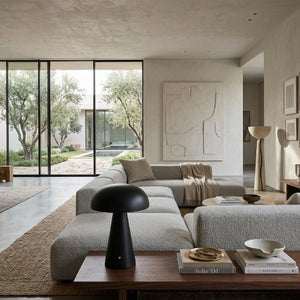   Hand-Painted Semi-Dome Table Lamp | Oroa.com