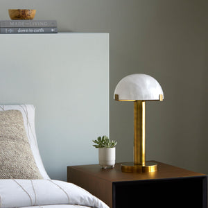   Modern European furniture - White Stone Dome Table Lamp - www.oroa.com | Oroa.com