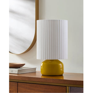   Reeded Linen Accent Table Lamp | Oroa.com