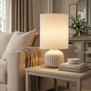   Fluted Ceramic Accent Table Lamp | Oroa.com