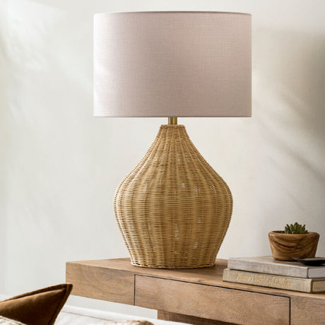   Woven Rattan Table Lamp | Oroa.com