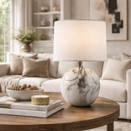   Swirl Round Ceramic Table Lamp | Oroa.com