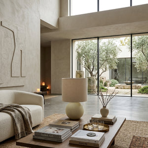   Round Glazed Ceramic Table Lamp | Oroa.com