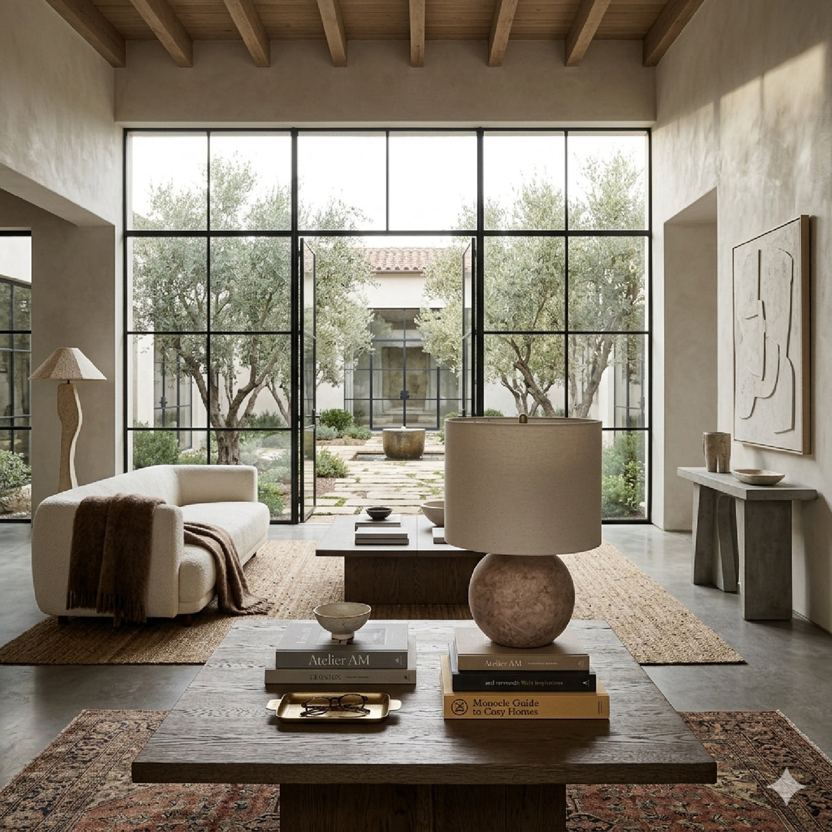   Round Glazed Ceramic Table Lamp | Oroa.com