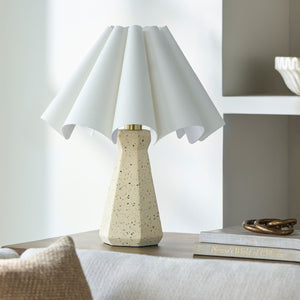   Modern European furniture - Scalloped White Cotton Table Lamp - www.oroa.com | Oroa.com