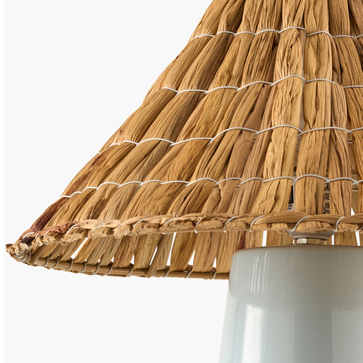   Seagrass Shade Ceramic Table Lamp | Oroa.com