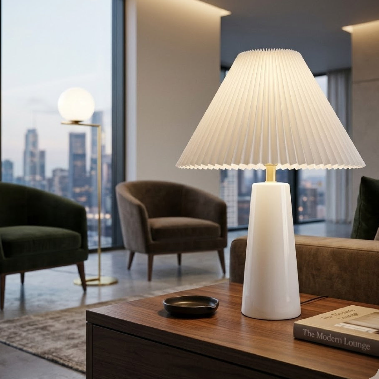   Pleated Shade Ceramic Table Lamp | Oroa.com