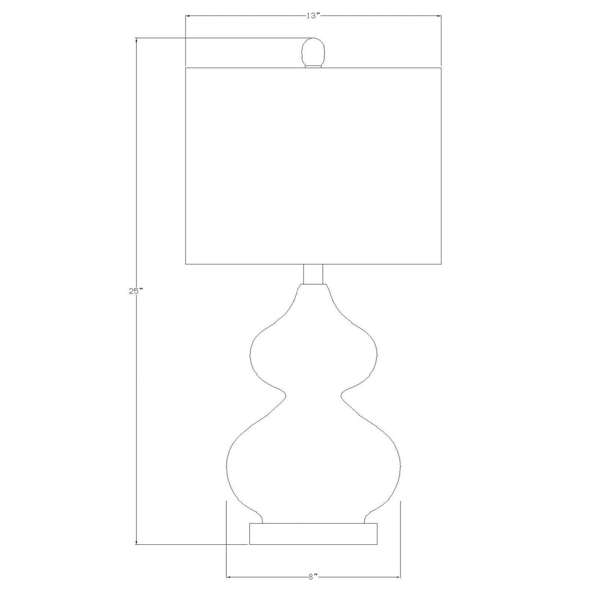   Modern European furniture - Gray Glass Accent Table Lamp - www.oroa.com | Oroa.com