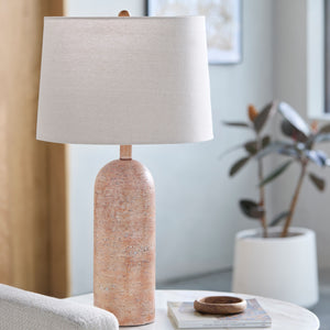   Linen Drum Shade Table Lamp | Oroa.com