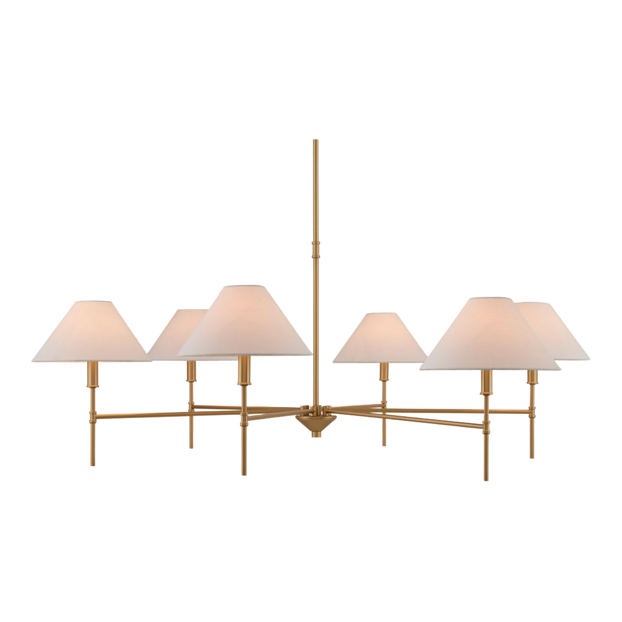   Modern European furniture - White Linen 6-Light Chandelier - www.oroa.com | Oroa.com