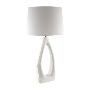  Modern European furniture - White Carved Base Table Lamp - www.oroa.com | Oroa.com