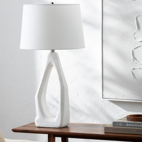   Modern European furniture - White Carved Base Table Lamp - www.oroa.com | Oroa.com