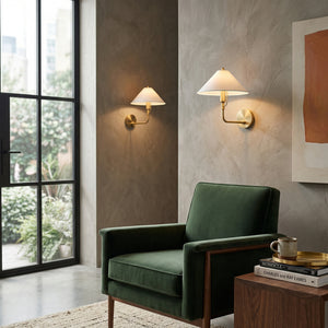   Modern European furniture - Empire White Linen Wall Lamp - www.oroa.com | Oroa.com