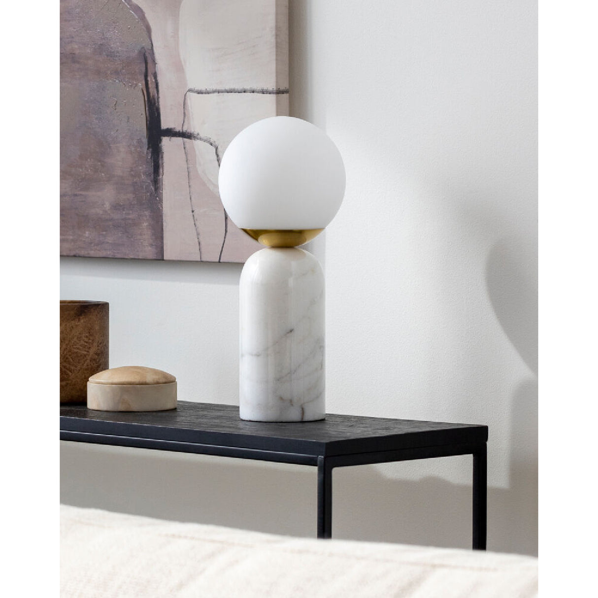   Marble White Glass Table Lamp | Oroa.com