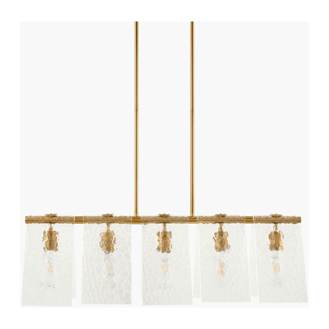 5-Light Glass Pyramid Linear Chandelier | Kuda Home Vitracis | Oroa.com