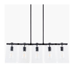   5-Light Glass Pyramid Linear Chandelier | Oroa.com