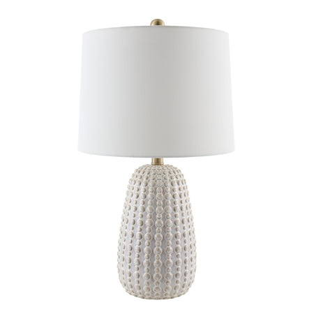   Modern European furniture - Glazed Cream Ceramic Table Lamp - www.oroa.com | Oroa.com