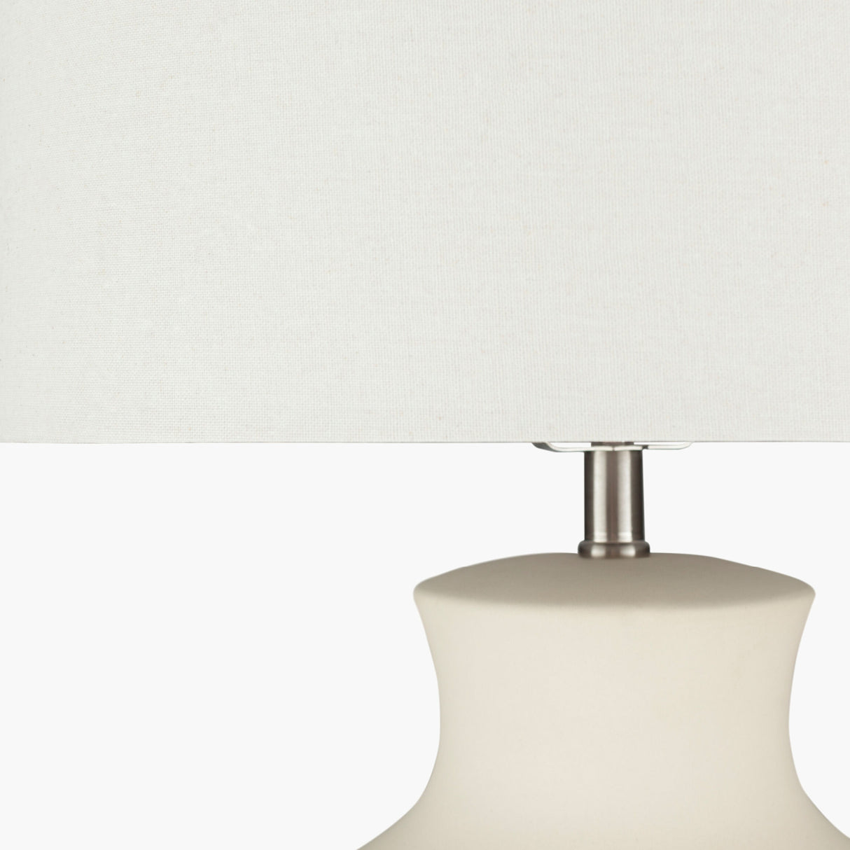   Modern European furniture - Glazed Cream Ceramic Table Lamp - www.oroa.com | Oroa.com