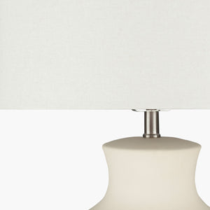   Modern European furniture - Glazed Cream Ceramic Table Lamp - www.oroa.com | Oroa.com