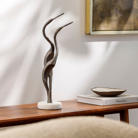   Modern European furniture - Blackened Silver Abstract Sculpture - www.oroa.com | Oroa.com