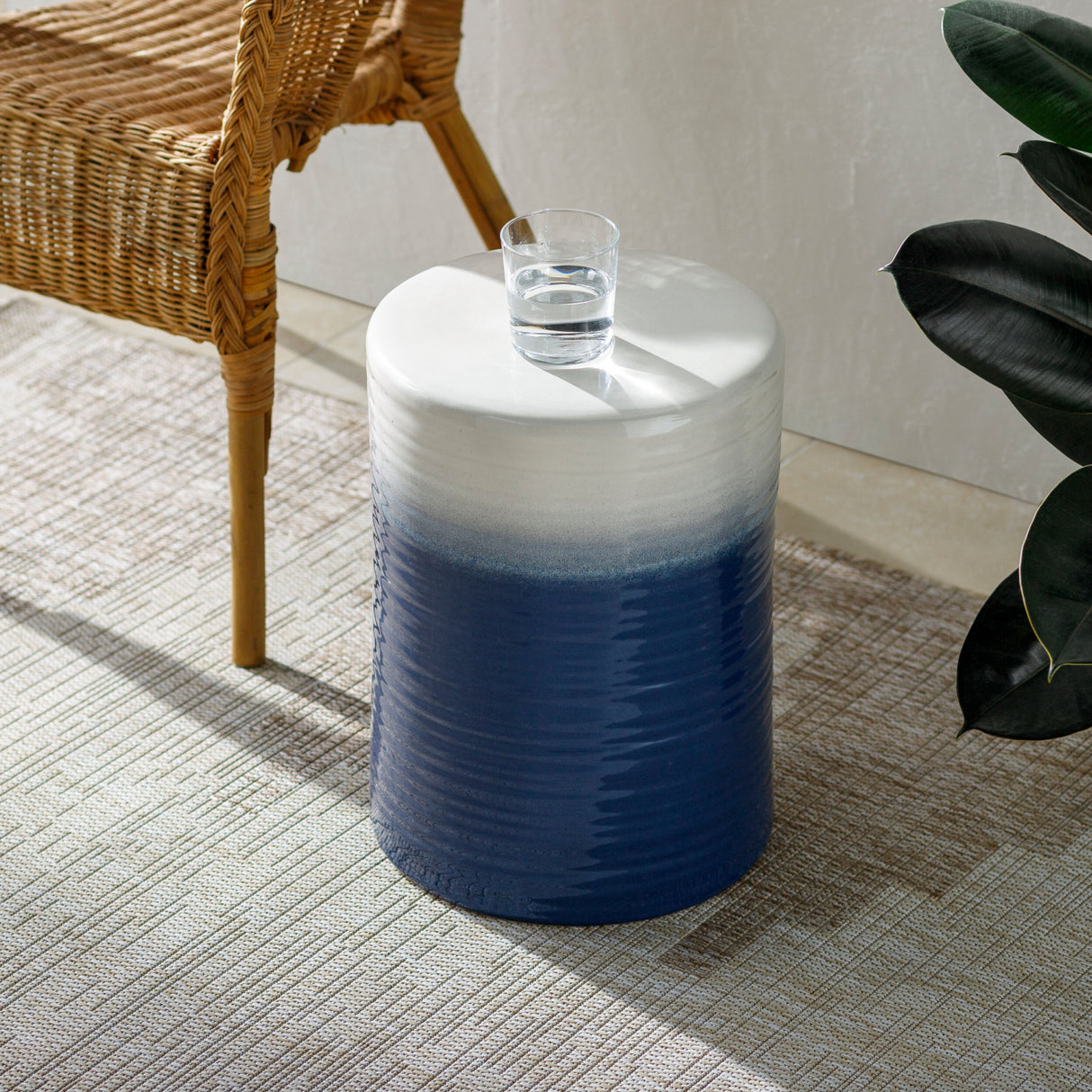   Modern European furniture - Ceramic Cylindrical Outdoor Stool - www.oroa.com | Oroa.com