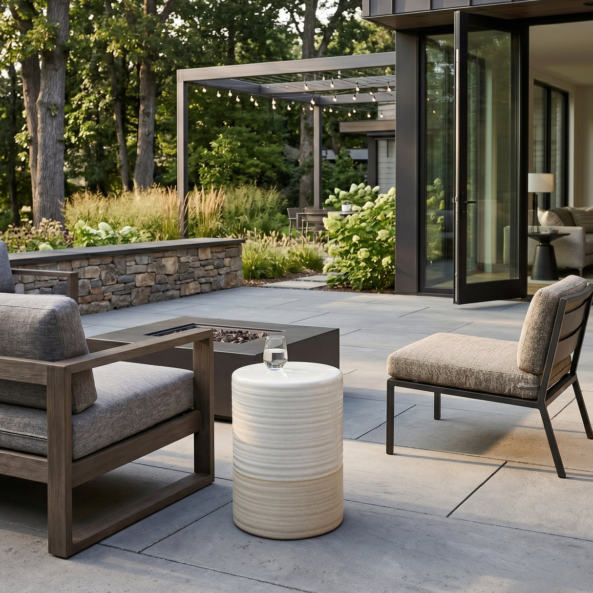   Modern European furniture - Ceramic Cylindrical Outdoor Stool - www.oroa.com | Oroa.com