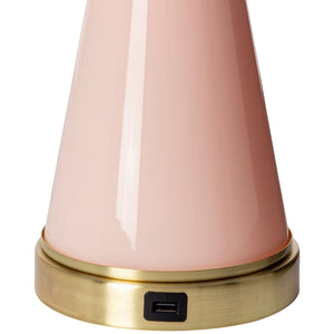   Modern European furniture - Pink Glass Accent Table Lamp - www.oroa.com | Oroa.com