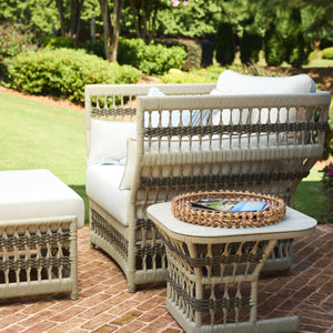   Cream Aluminum Outdoor Accent Chair | Oroa.com