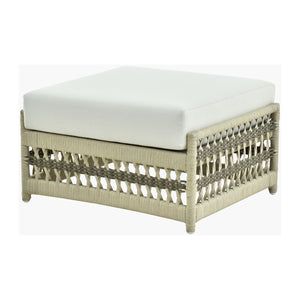   Cream Aluminum Outdoor Ottoman | Oroa.com