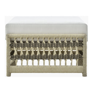   Cream Aluminum Outdoor Ottoman | Oroa.com