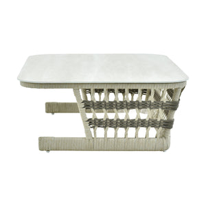   Modern European furniture - Cream Aluminum Outdoor Coffee Table - www.oroa.com | Oroa.com