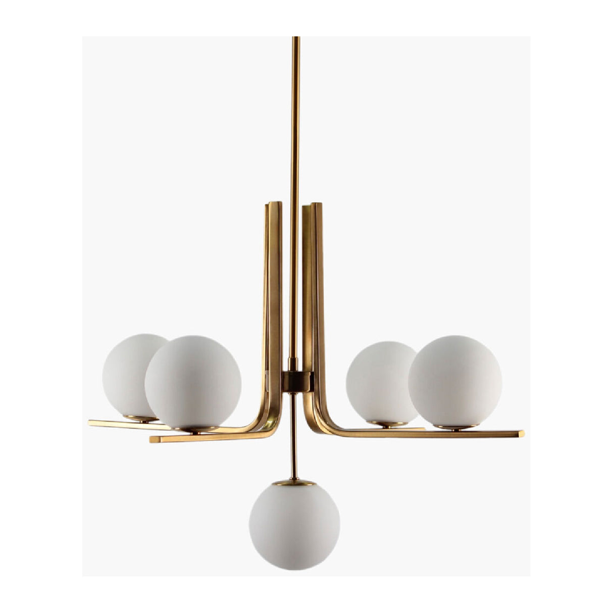   Modern European furniture - 5-Light White Glass Orbs Chandelier - www.oroa.com | Oroa.com