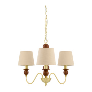   3-Light Linen Classic Chandelier | Oroa.com