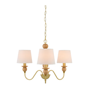   3-Light Linen Classic Chandelier | Oroa.com