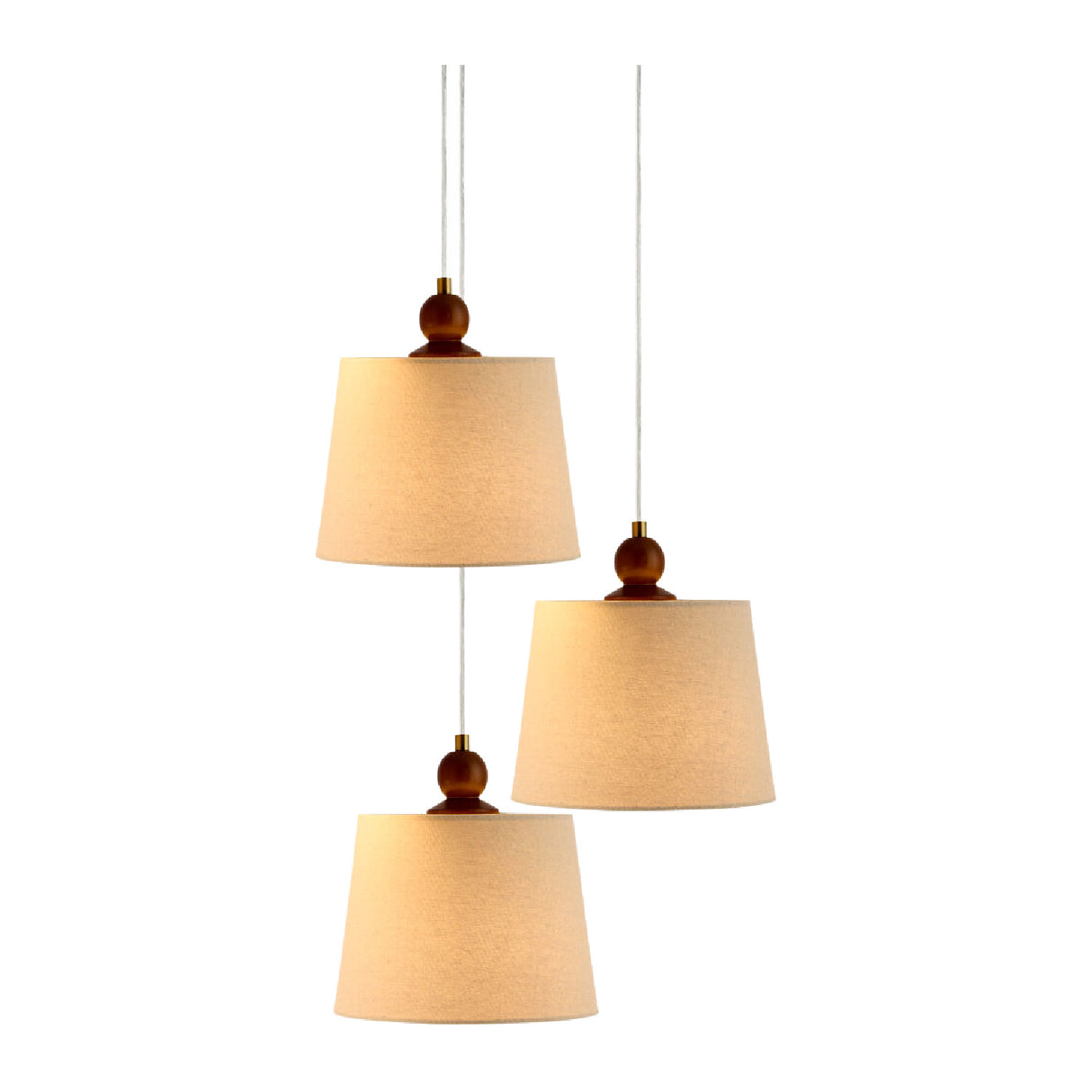   3-Light Linen Chandelier | Oroa.com
