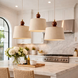   3-Light Linen Chandelier | Oroa.com