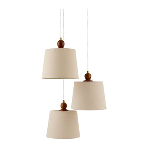   3-Light Linen Chandelier | Oroa.com