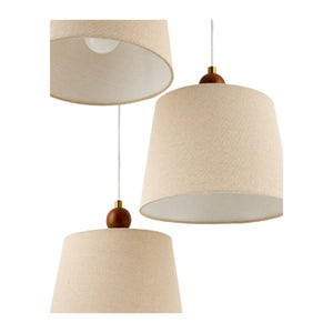   3-Light Linen Chandelier | Oroa.com