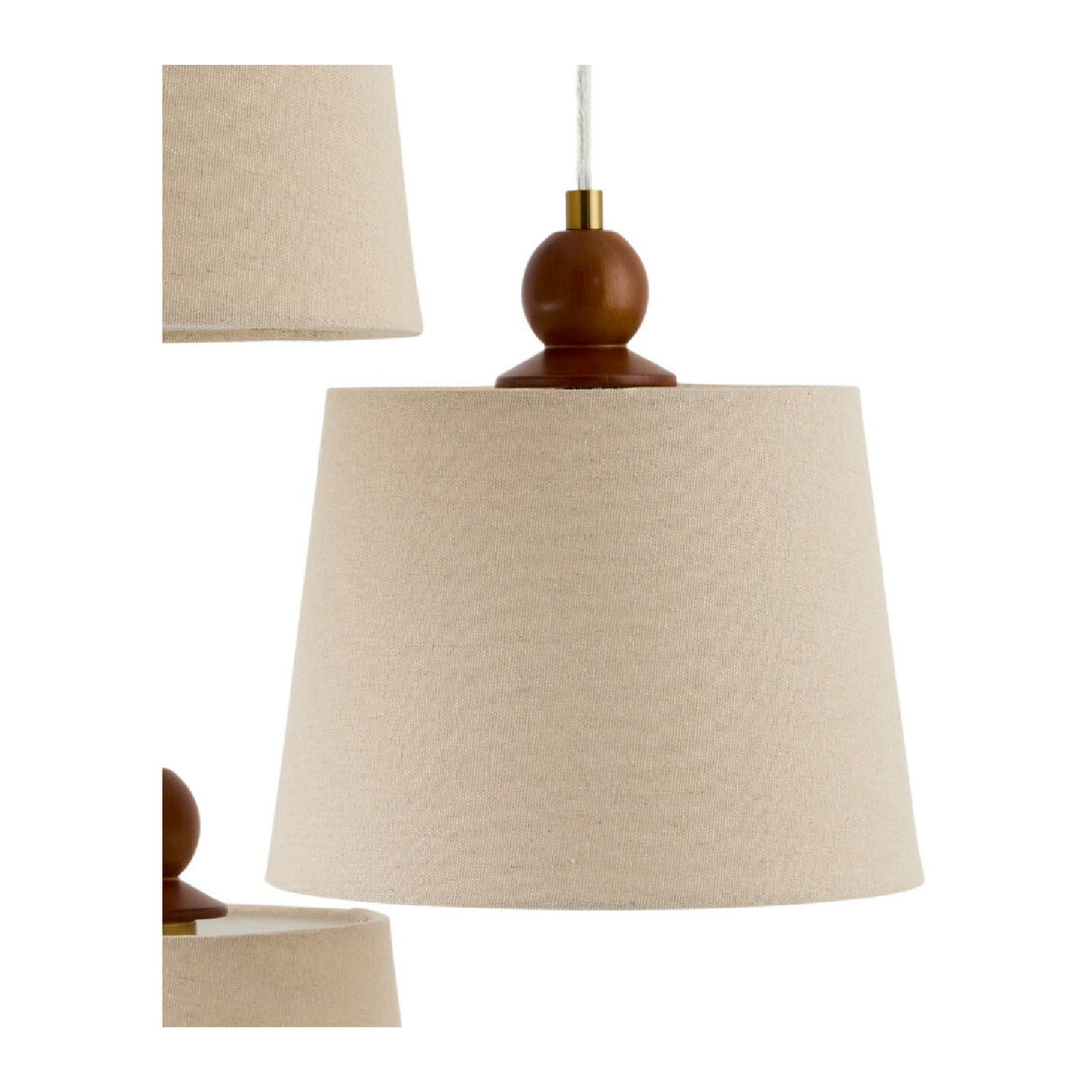   3-Light Linen Chandelier | Oroa.com