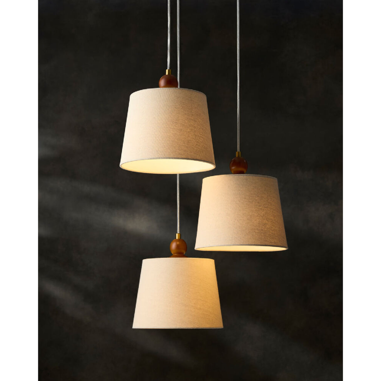   3-Light Linen Chandelier | Oroa.com