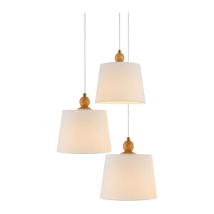   3-Light Linen Chandelier | Oroa.com