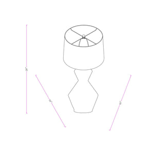   Modern European furniture - Beige Ceramic Geometrical Table Lamp - www.oroa.com | Oroa.com