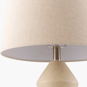   Modern European furniture - Beige Ceramic Geometrical Table Lamp - www.oroa.com | Oroa.com