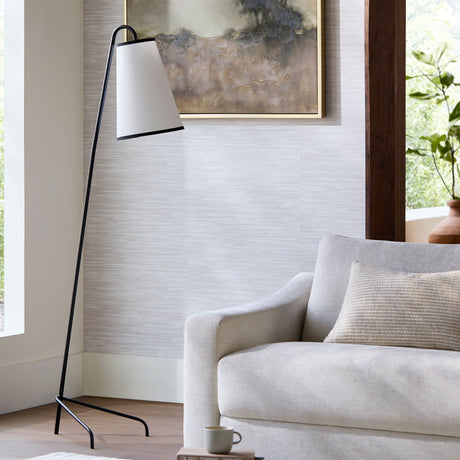   Modern European furniture - White Linen Tilted Floor Lamp - www.oroa.com | Oroa.com