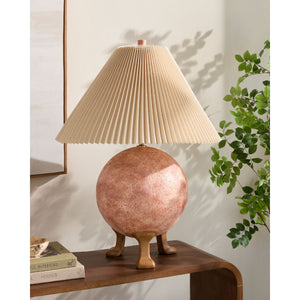   Pleated Linen Cement Table Lamp | Oroa.com