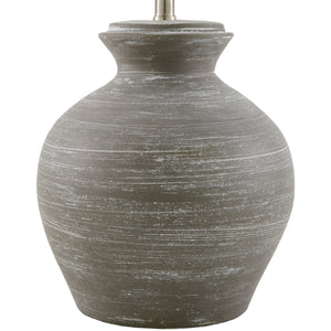   Modern European furniture - Gray Ceramic Linen Table Lamp - www.oroa.com | Oroa.com