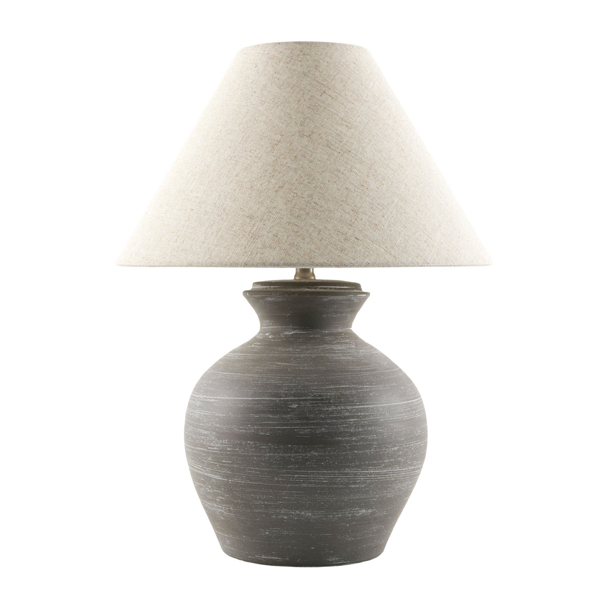   Modern European furniture - Gray Ceramic Linen Table Lamp - www.oroa.com | Oroa.com