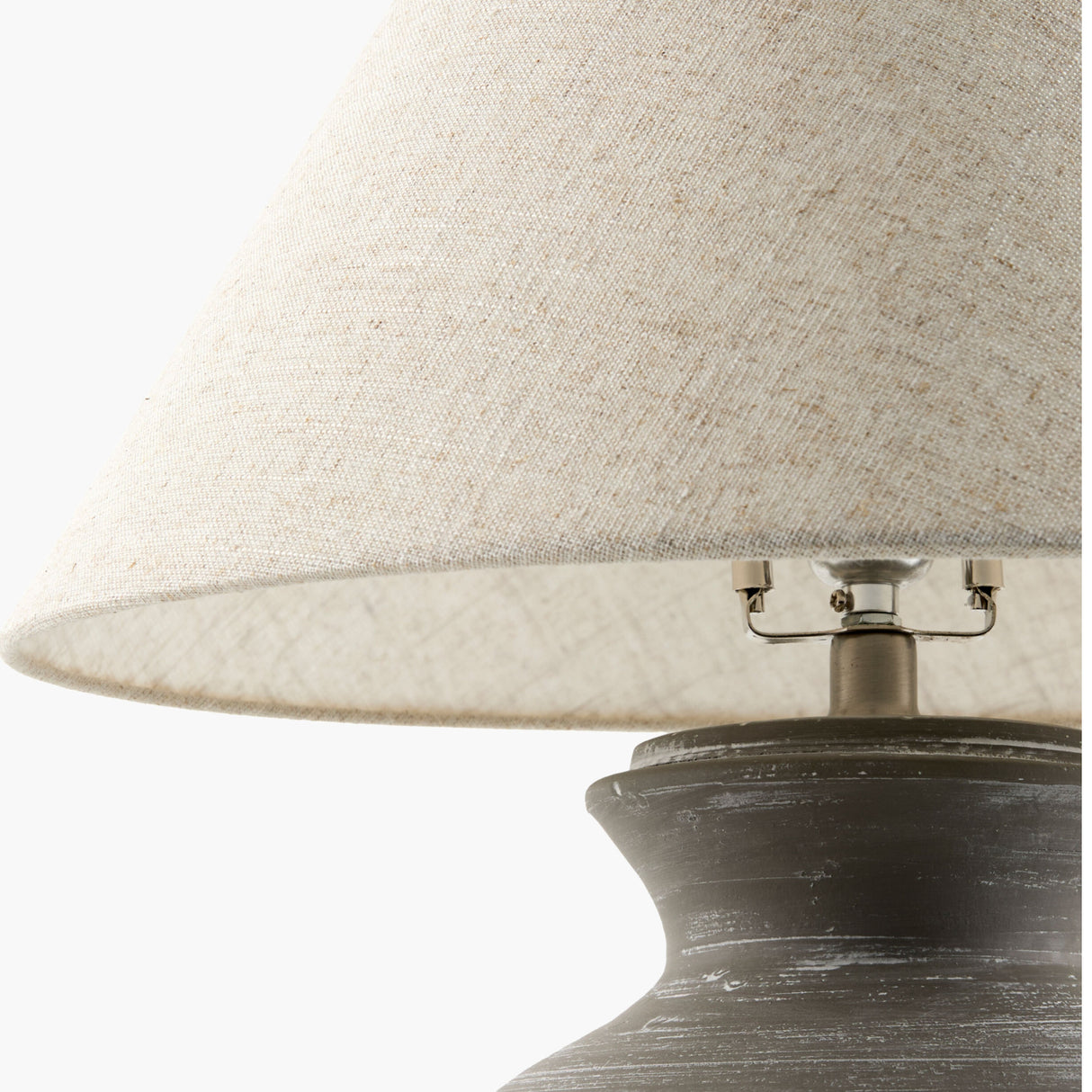   Modern European furniture - Gray Ceramic Linen Table Lamp - www.oroa.com | Oroa.com