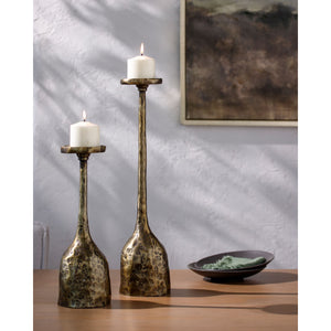   Modern European furniture -Antiqued Iron Candleholder L - www.oroa.com | Oroa.com